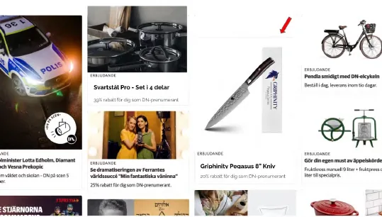 DN Erbjudanden med produkter från olika varumärken