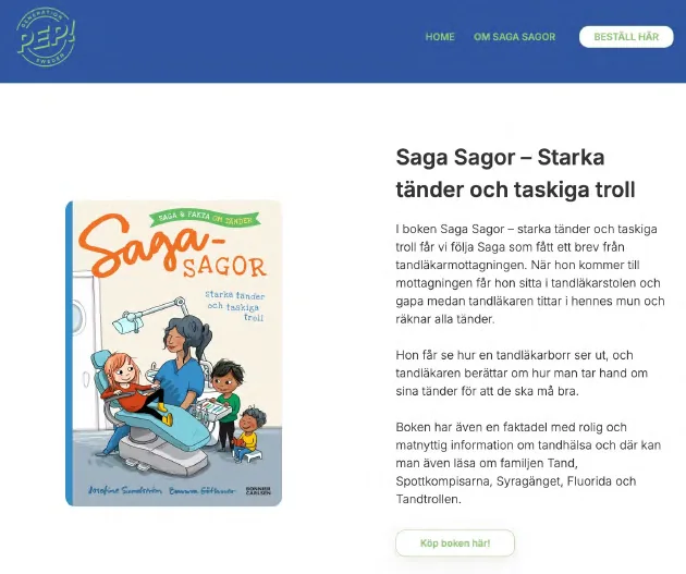 Innehållsmodul med köpknapp i en artikel